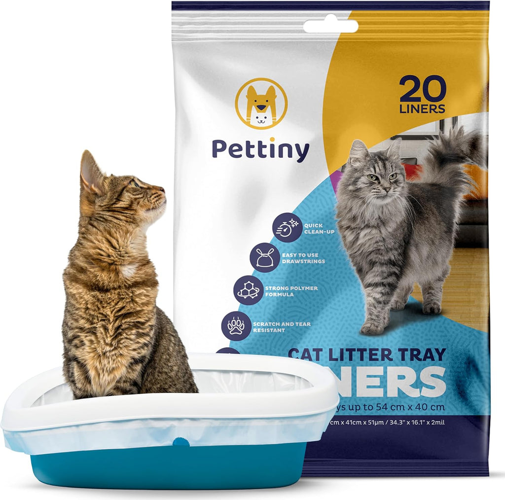 Pettiny cat litter box liners front view packaging