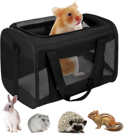 Small Animal Travel, Carrier for Hedgehog Rat Parrot Bird Guinea Pig, Lizards Carrier, Soft Sided Travel Carrier Portable Guinea Pig Up to 10 Lbs (15 * 10 * 10, Green) - Image 11