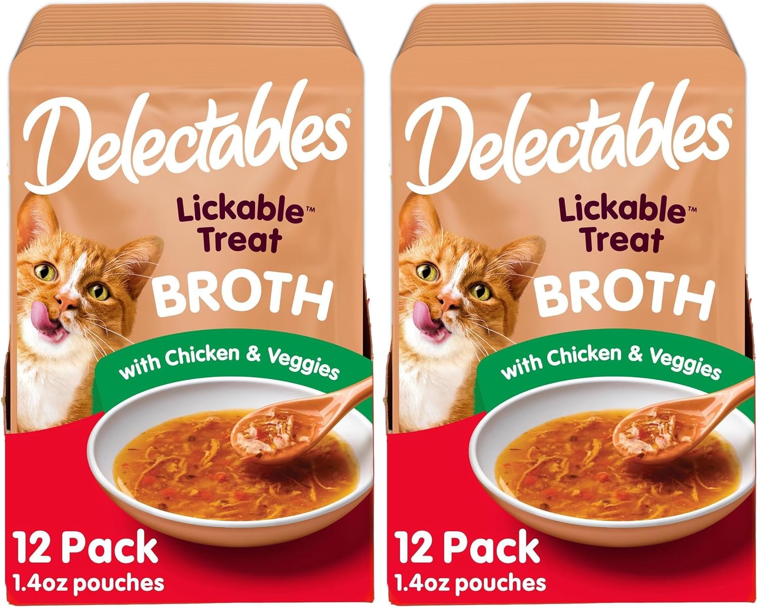 Delectables Lickable Treat Savory Broth Senior 10+ Wet Cat Treats with Real Chicken & Tuna, Food Topper, Hydrating, Grain-Free, No Fillers, No By-Product, No Added Preservatives, 1.4oz Pouch, 12ct - Image 14