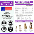 Full product packaging of Yuma's advanced dog multivitamins illustrating total skin, heart, and digestive benefits.