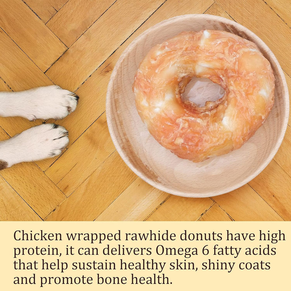 Healthy beefhide and chicken jerky treats for large dogs