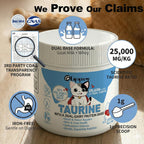 Grain-free and maltodextrin-free cat taurine supplement for sensitive stomachs.