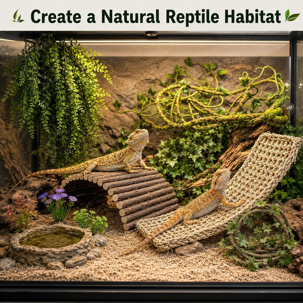 Runania natural seagrass hammock for bearded dragons