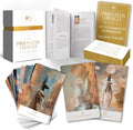 Earth Moon Magick Priestess Oracle Deck front view of premium magnetic box packaging with gold accents.