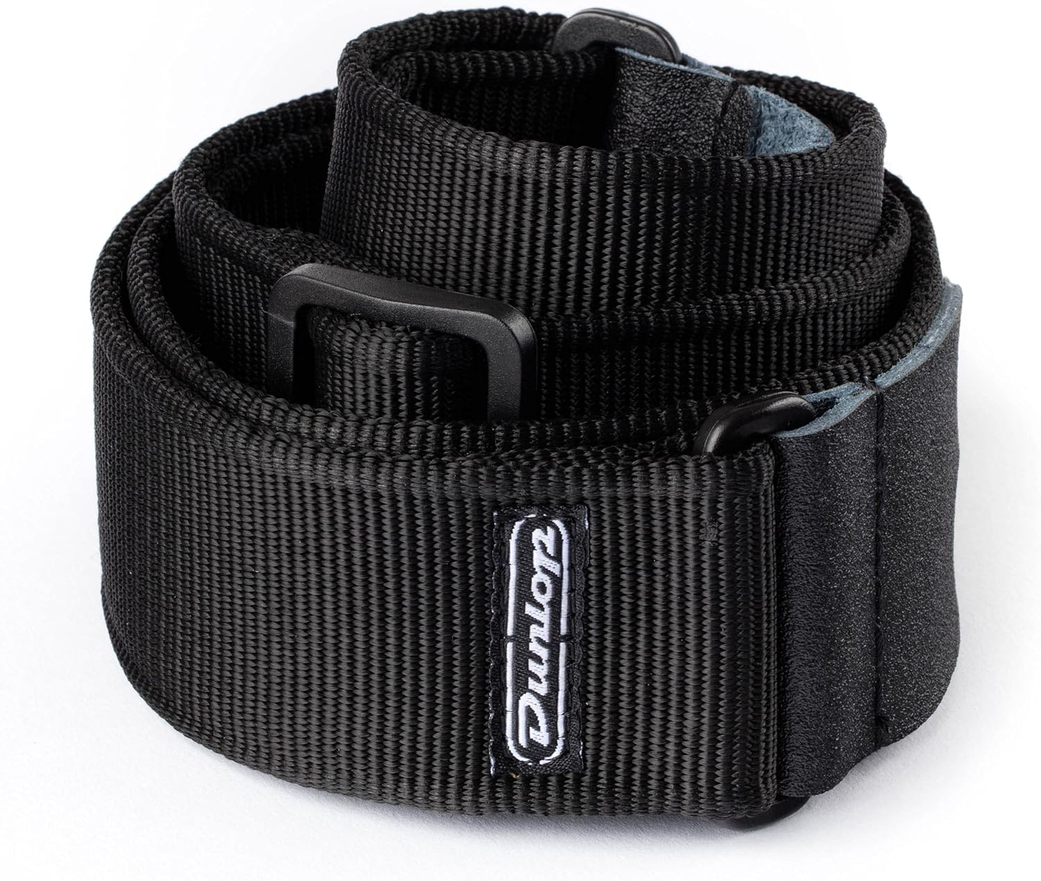 Jim Dunlop classic woven bass strap adjustment buckle detail