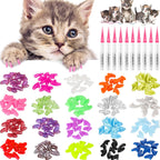 Willbond cat claw caps front view featuring colorful vinyl nail covers