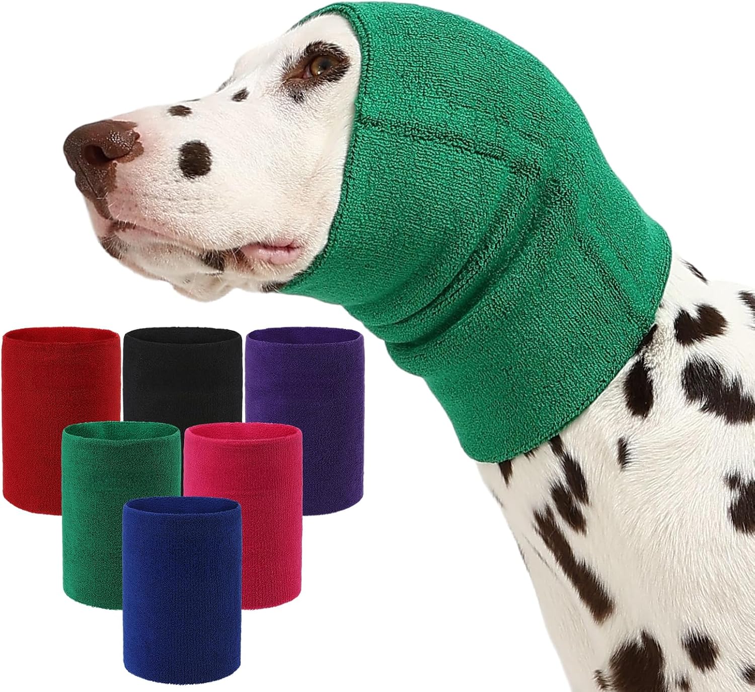 Dog Calming Hoodie and Ear Muffs - Soft Double-Layer Ear and Neck Cover for Anxiety Relief & Noise Protection, Elastic Pet Head Wrap for Grooming, Bath, Drying & Fireworks - Image 9