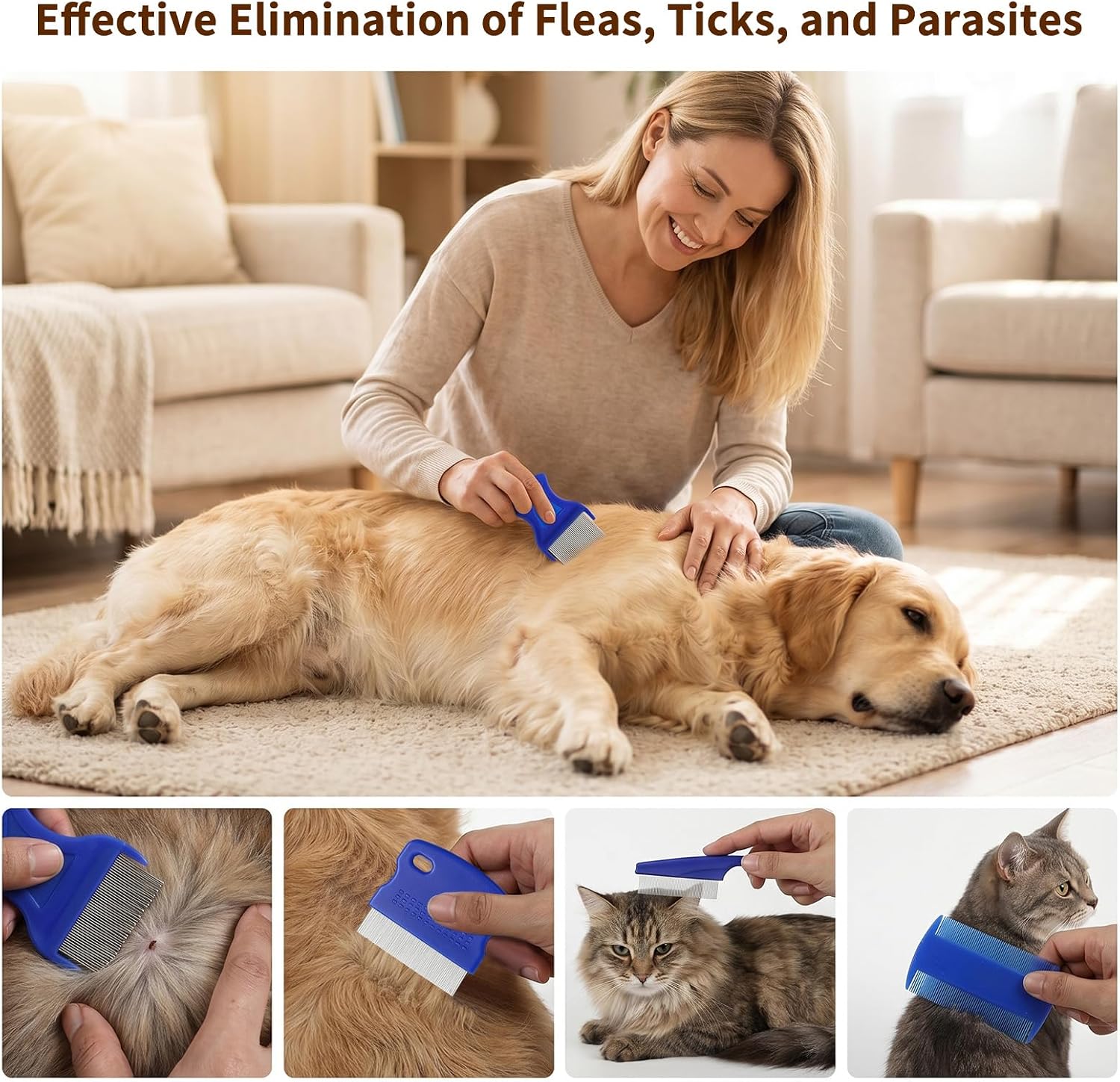 Using HJZHII tear stain remover brush on a dog