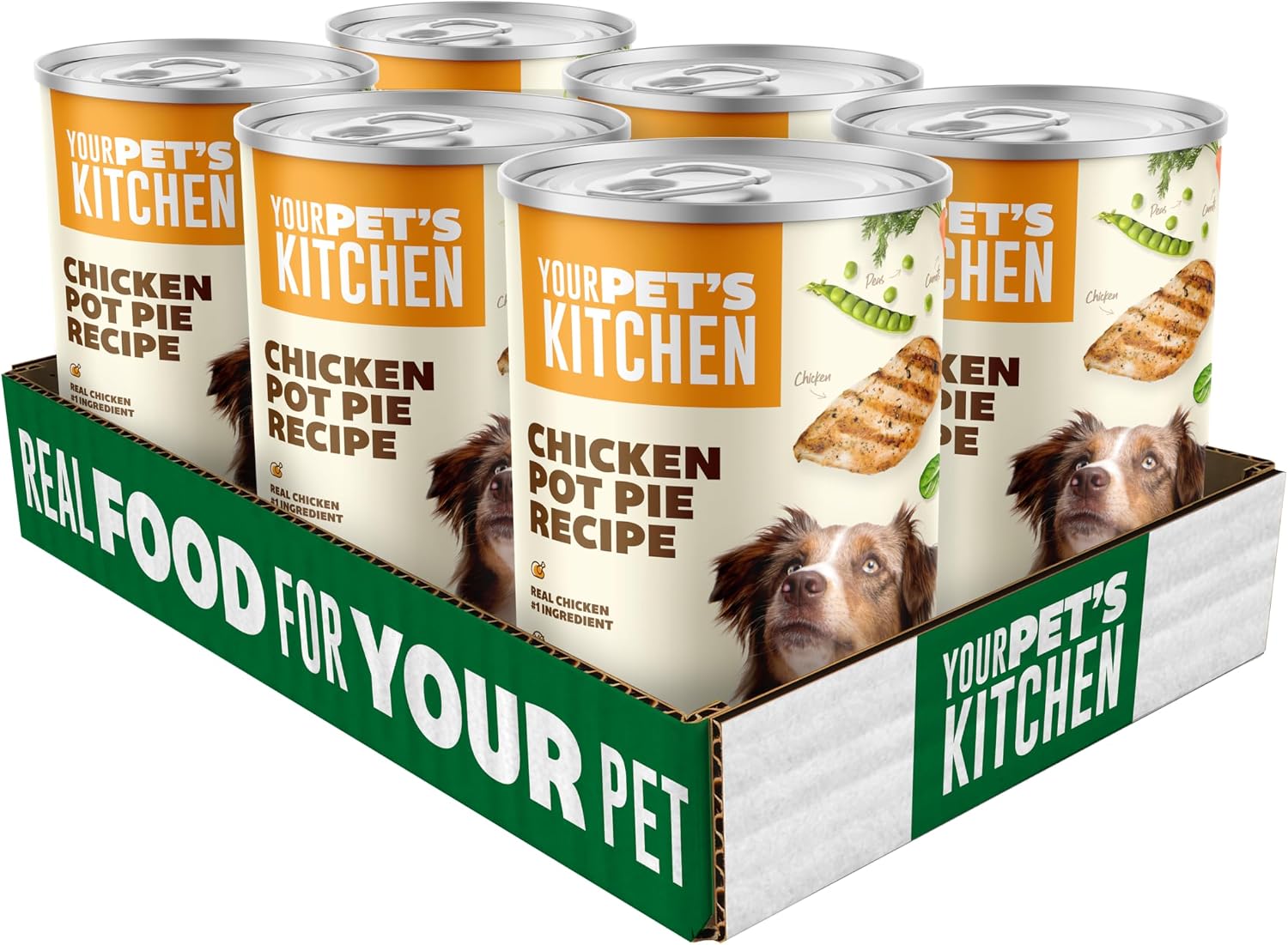 Your Pet's Kitchen Wet Dog Food, Chicken Pot Pie - Real Chicken, Slow Simmered Pt, Grain-Free - 13.2 oz Cans (Pack of 6), Made in USA, Complete & Balanced - Image 10