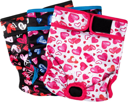 Paw Legend Washable Reusable Female Dog Period Diapers for Heat Doggie Puppy Diapers for Female Dogs (3 Pack,X-Small) - Image 10