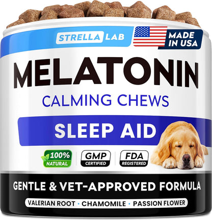 StrellaLab Melatonin for Dogs 6mg bottle front view