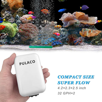 Top view of Pulaco dual outlet aerator for large fish tanks