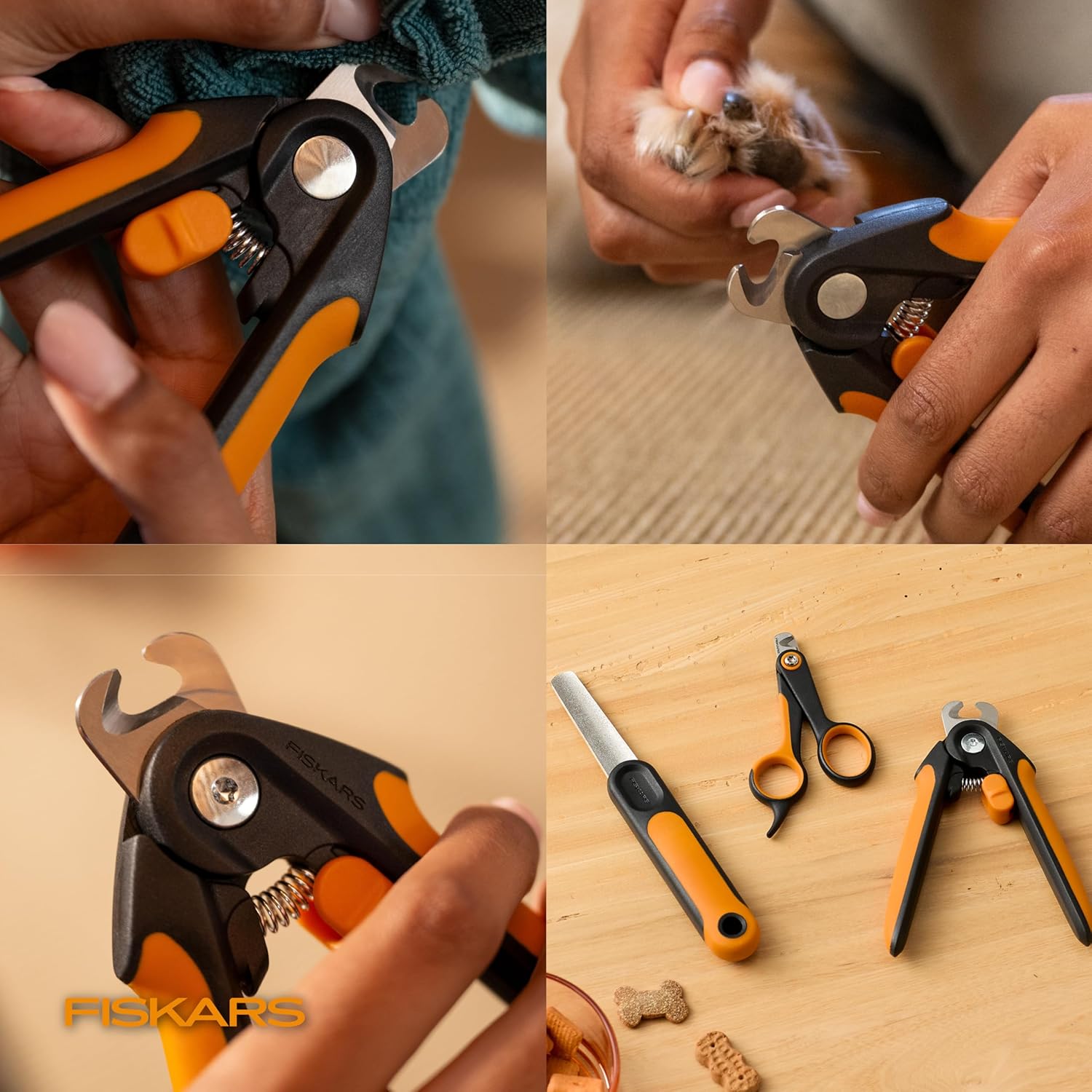 Fiskars Pet Large Nail Clippers, Cat and Dog Nail Trimmers for Grooming, Pet Supplies with Semi-Circular Blade & SoftGrip Handle with Safety Lock, 5.75", Orange/Black - Image 10