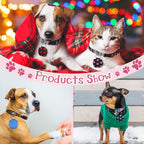 Reginary portable pet ID tag soundless bag cover attached to a dog collar demonstrating noise reduction feature.