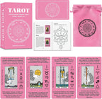 Smoostart pink tarot cards for beginners front view learning deck
