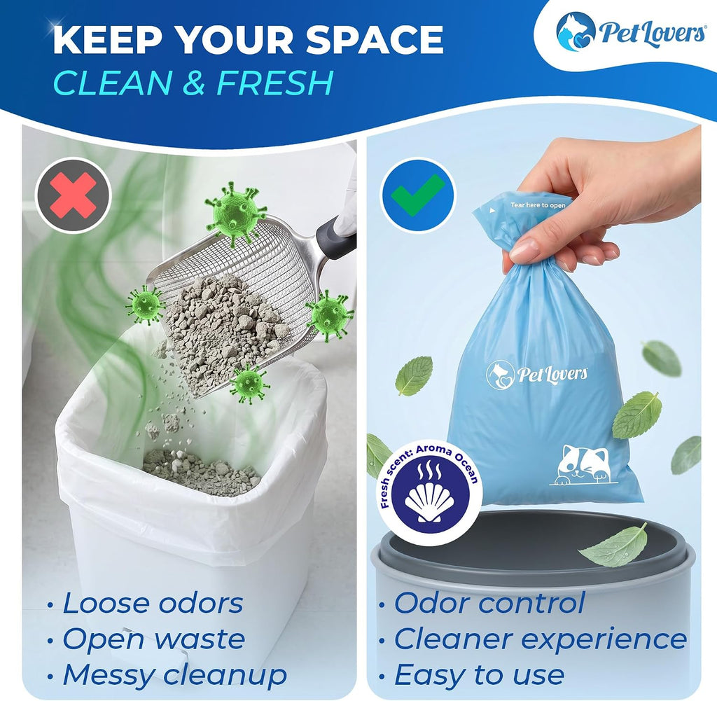 PetLovers refill bags compatible with standard cat litter scoops