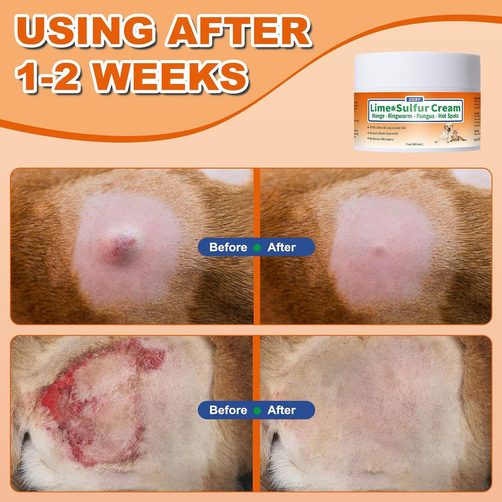 Netrca pet sulfur cream for itchy skin and hair regrowth