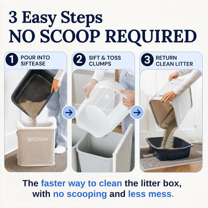 SiftEase litter box cleaning system side profile