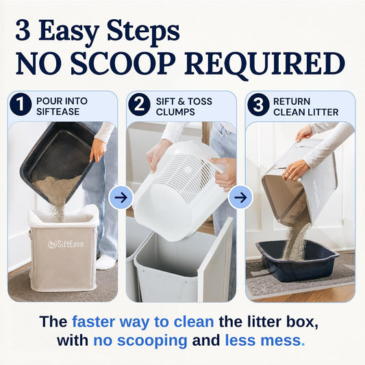SiftEase litter box cleaning system side profile
