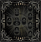 Knana black velvet tarot altar cloth with Celtic cross