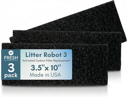 Fresh Headquarters Pre-Cut Activated Charcoal Filter - Compatible with Litter Robot 5, Evo and Litter Robot 4 Carbon Filters for Odor Control, Deodorizer & Dust Reduction Made in USA - 6-Pack - Image 10