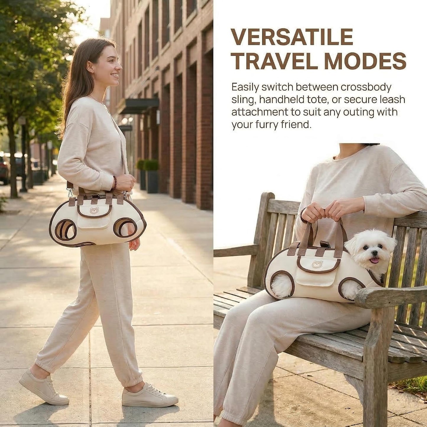 Yinghoyedo small dog carrier with side storage pocket