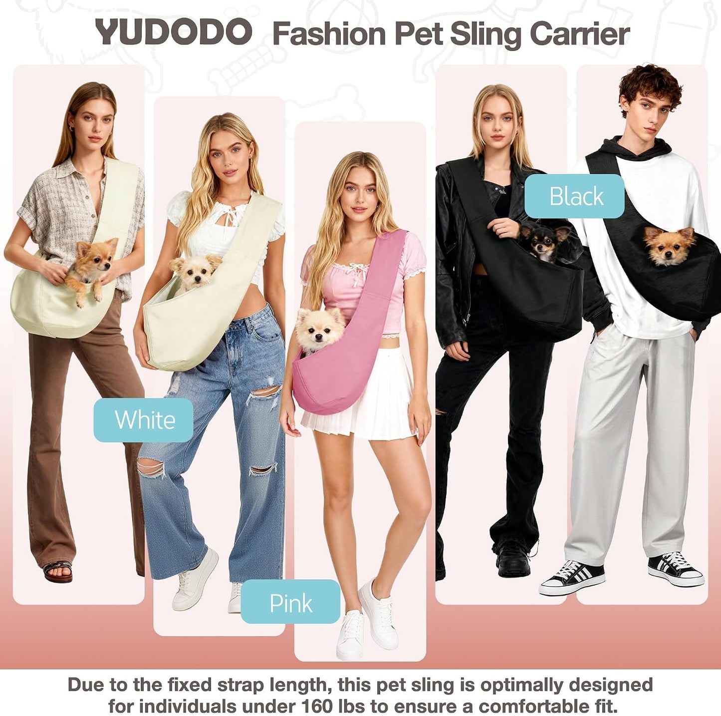 Yudodo pet carrier with small dog inside
