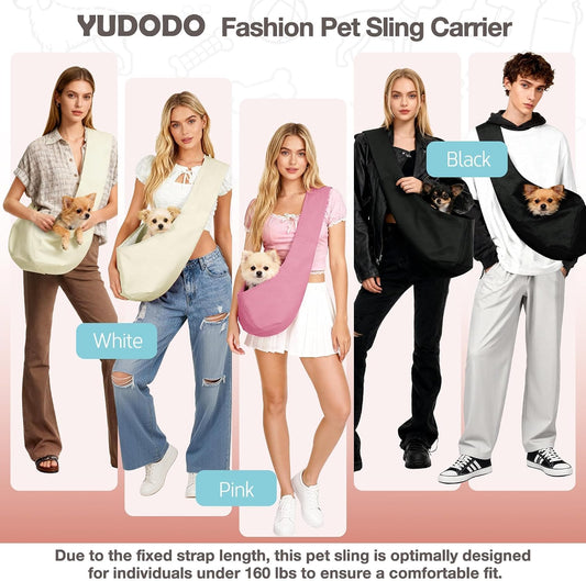 Yudodo pet carrier with small dog inside