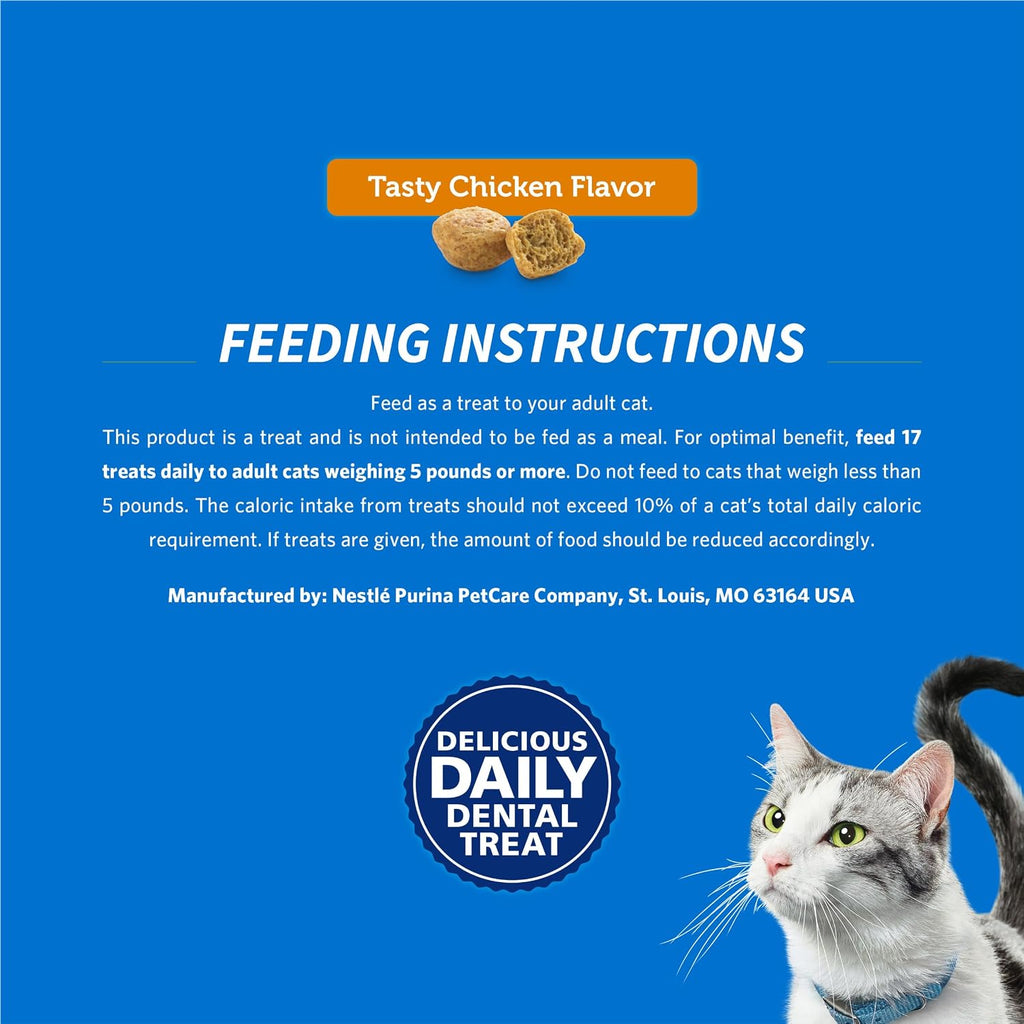 Purina DentaLife Made in USA Facilities Cat Dental Treats, Tasty Chicken Flavor - 19 oz. Pouch - Image 9