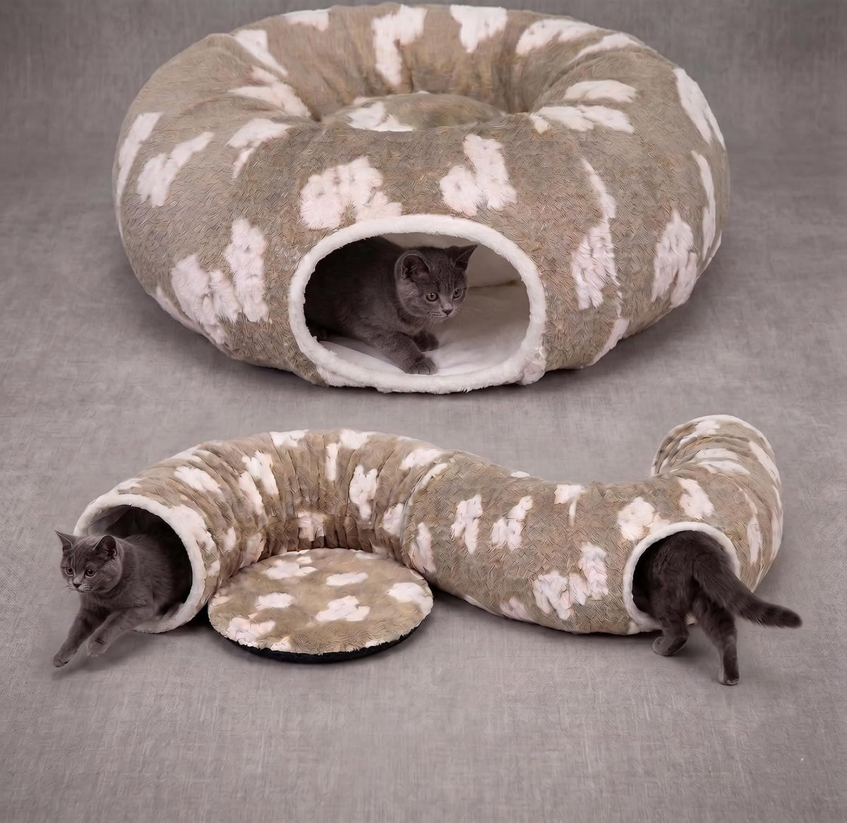 Pesen two in one pet bed used as a holiday tree skirt.