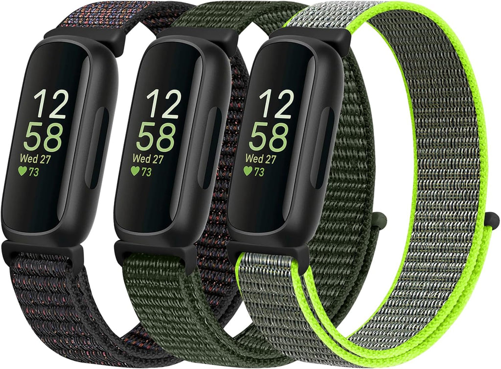 Nylon Bands Compatible for Fitbit Inspire 3/Inspire 2/Inspire/Inspire HR/Ace 3/Ace 2 Bands, Breathable Sport Replacement Straps Soft Adjustable Solo Loop Nylon Wristband for Women Men - Image 10