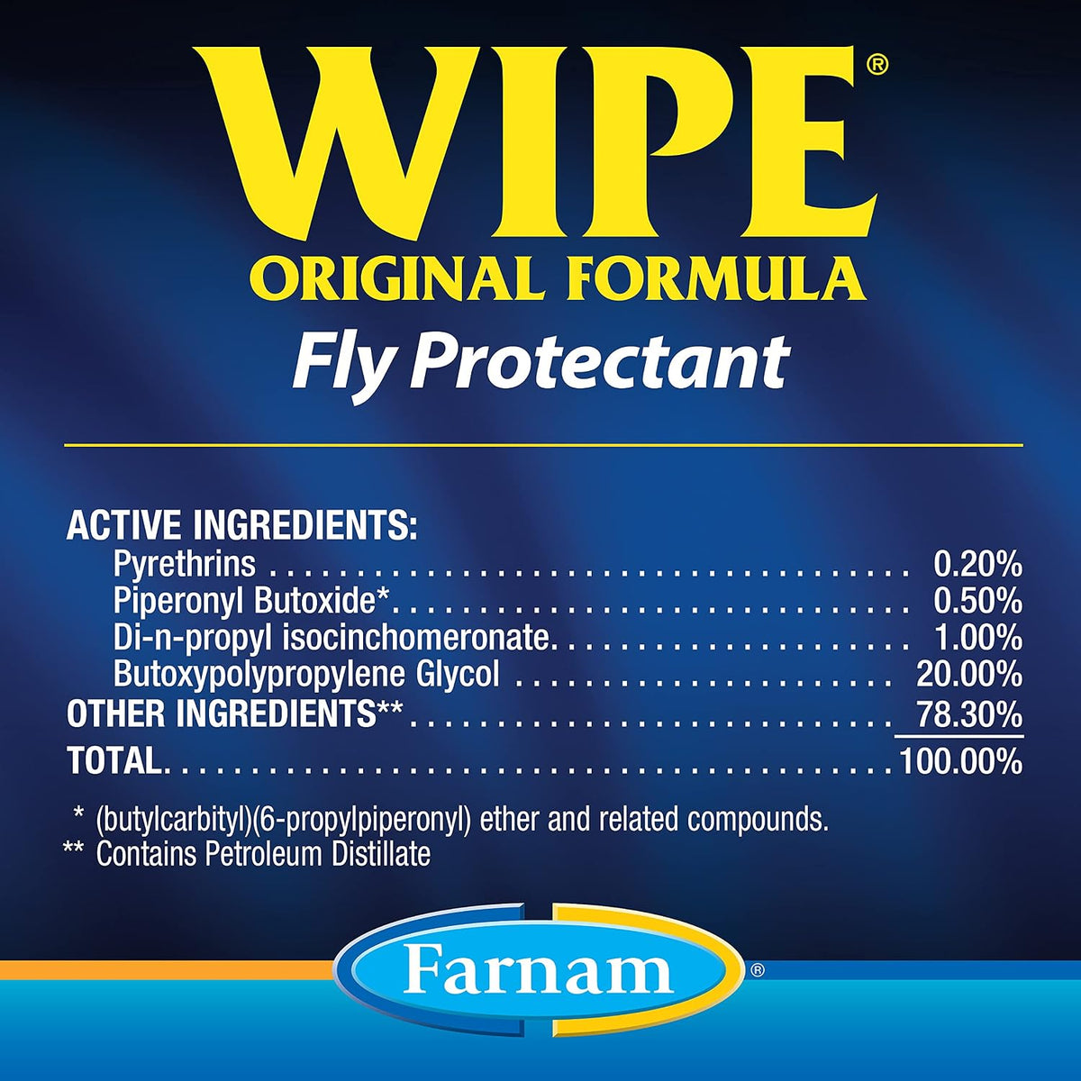 Farnam Wipe Original Formula 32 Fluid Ounces container label details