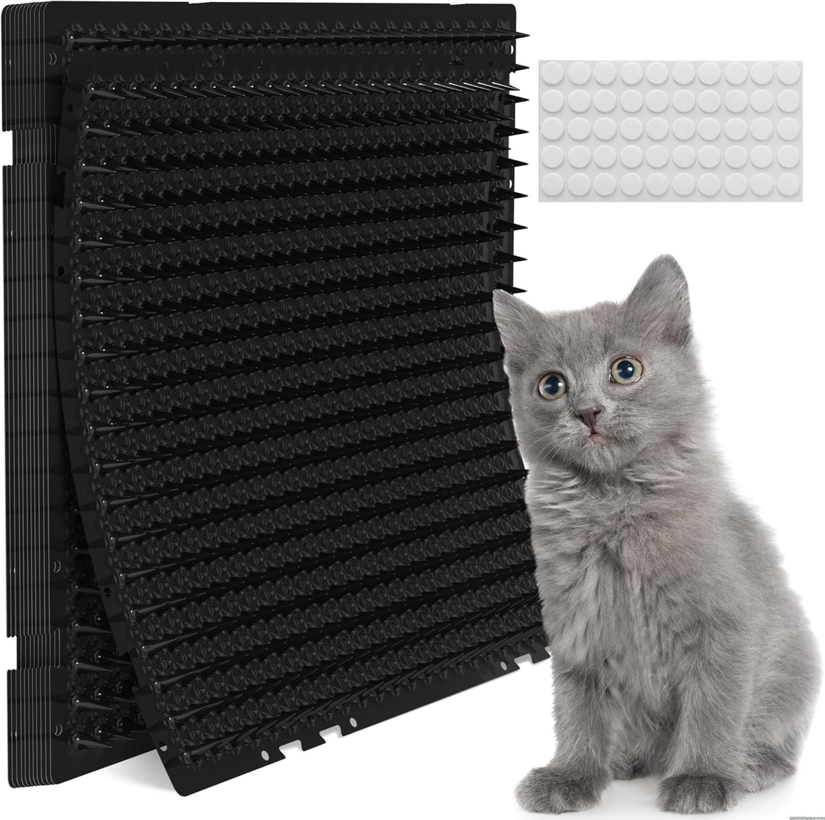 Petfolio 12 Pack Scat Mat for Cats - 16 x 13 Inch Cat Spike Mat with 1 Inch Spike is A Perfect Pet Training Mat Device for Cat Repellent Indoor & Outdoor to Deter Cats & Other Animals for All Seasons - Image 10