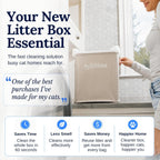 Cat Litter Sifter - SiftEase Litter Box Sifting, Fast & Easy Scoop Free Cleaner, Large Sifter with Bin for Longer Lasting Litter (Dark Grey) - Image 9