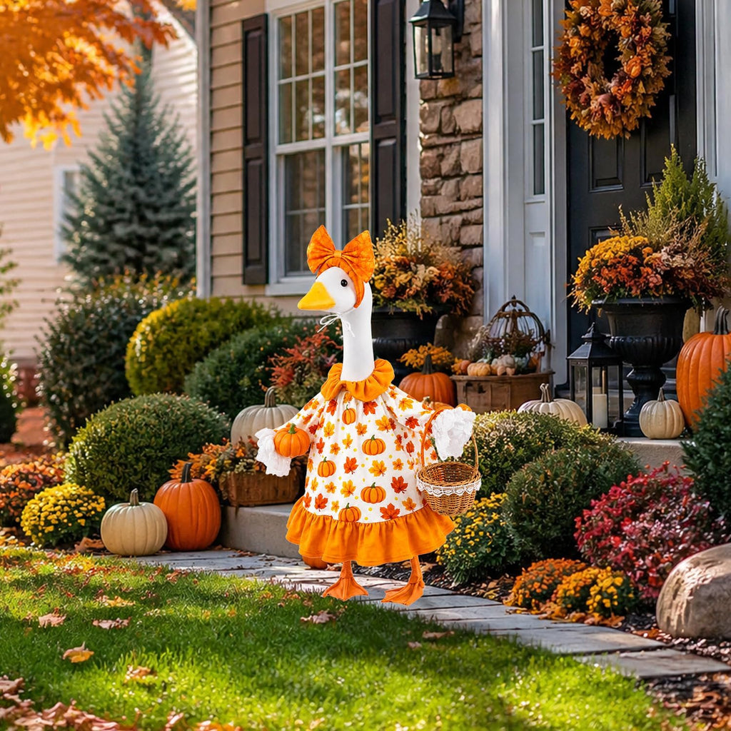 Autumn maple leaves print dress costume for twenty three inch goose