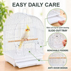 Small Bird Cage, Lightweight Hanging Travel Cage with Removable Tray - Image 7