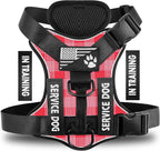 Service Dog Harness, Reflective Dog Vest Harness with 5 PCS Patches, Adjustable Soft Oxford Pet Harness, Inner Layer Mesh, Easy to Control for Dogs (All-RED, Small (Pack of 1)) - Image 13