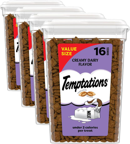 Temptations Cat Treats, Classic Crunchy and Soft Cat Treats, Creamy Dairy Flavor, 16 oz. Tub - Image 14