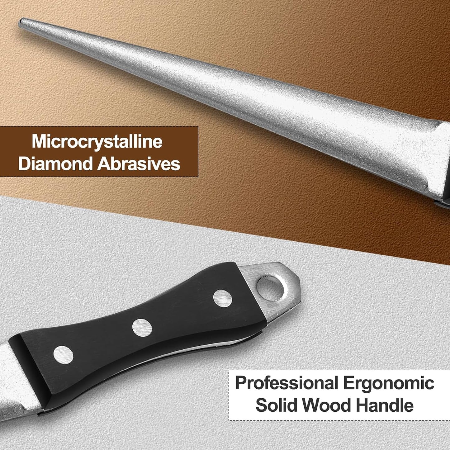 Professional farrier knife sharpening stick designed for livestock care.