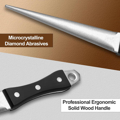 Professional farrier knife sharpening stick designed for livestock care.
