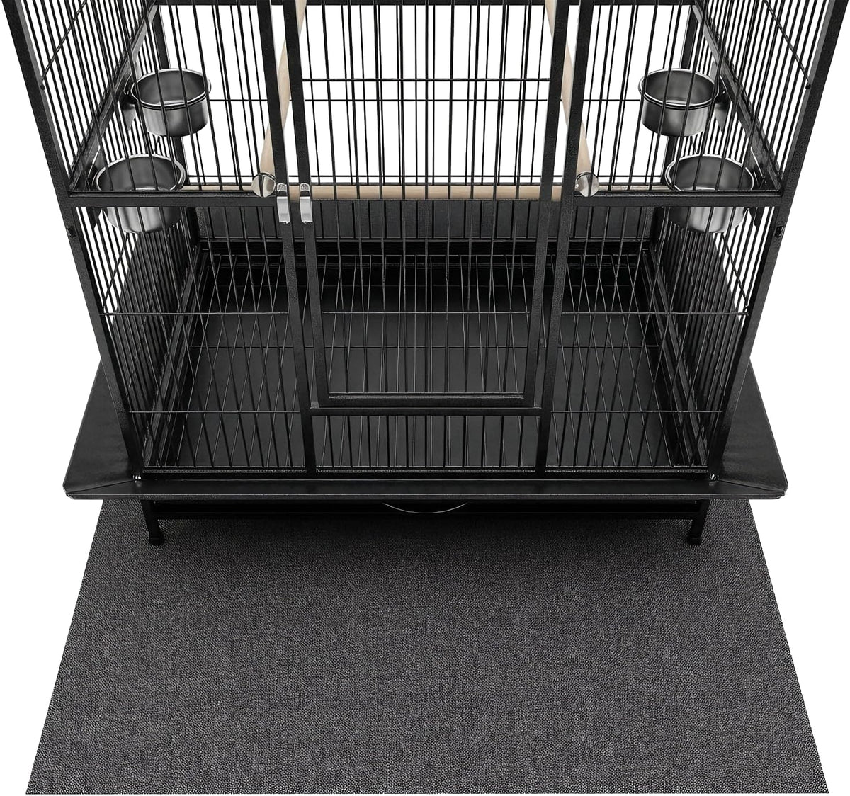 Easy to clean black pet habitat floor liner