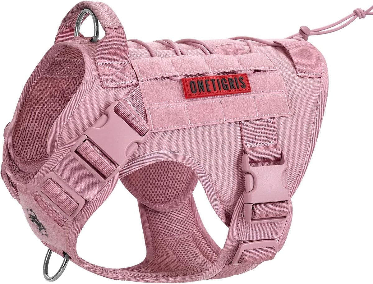 OneTigris tactical dog harness vest front view for no pull training