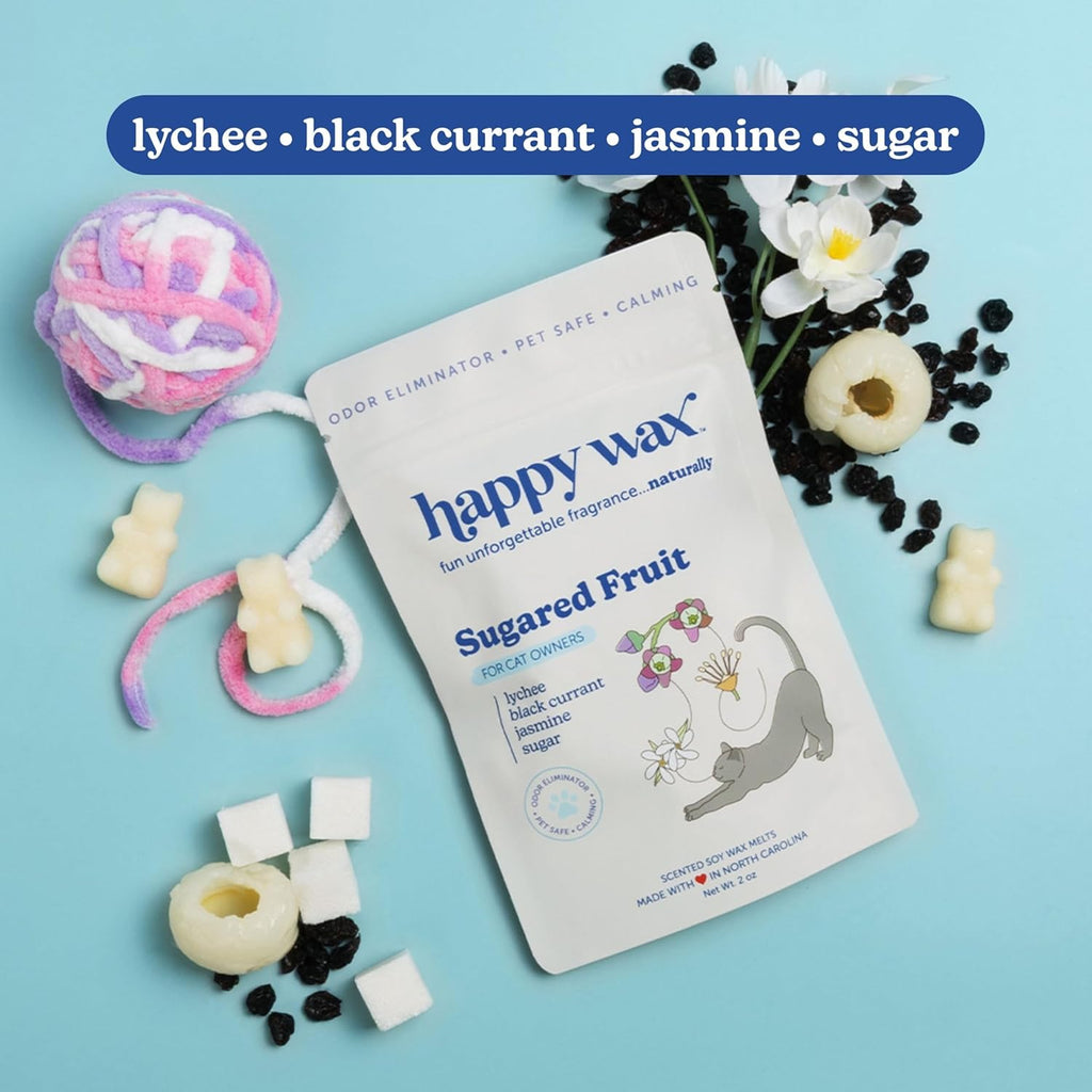 Happy Wax melts inside a decorative electric wax warmer