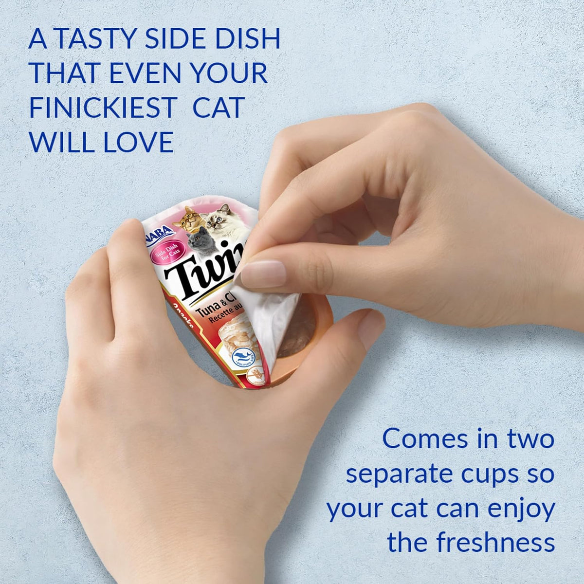 Inaba Twins cat food topper 12 pack display box
