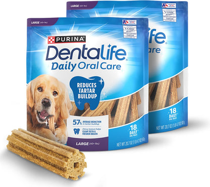 Purina DentaLife Made in USA Facilities Large Dog Dental Chews, Daily - 18 ct. Pouch - Image 14