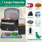 IGOLUMON airline approved pet organizer bag with luggage strap on suitcase