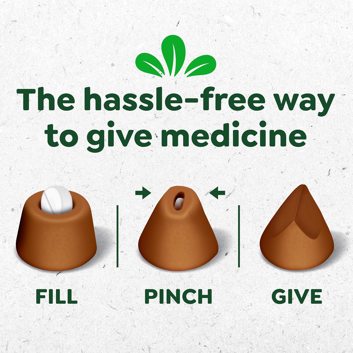 Close up of Greenies chicken flavored soft pill treats for cats