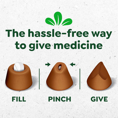 Close up of Greenies chicken flavored soft pill treats for cats