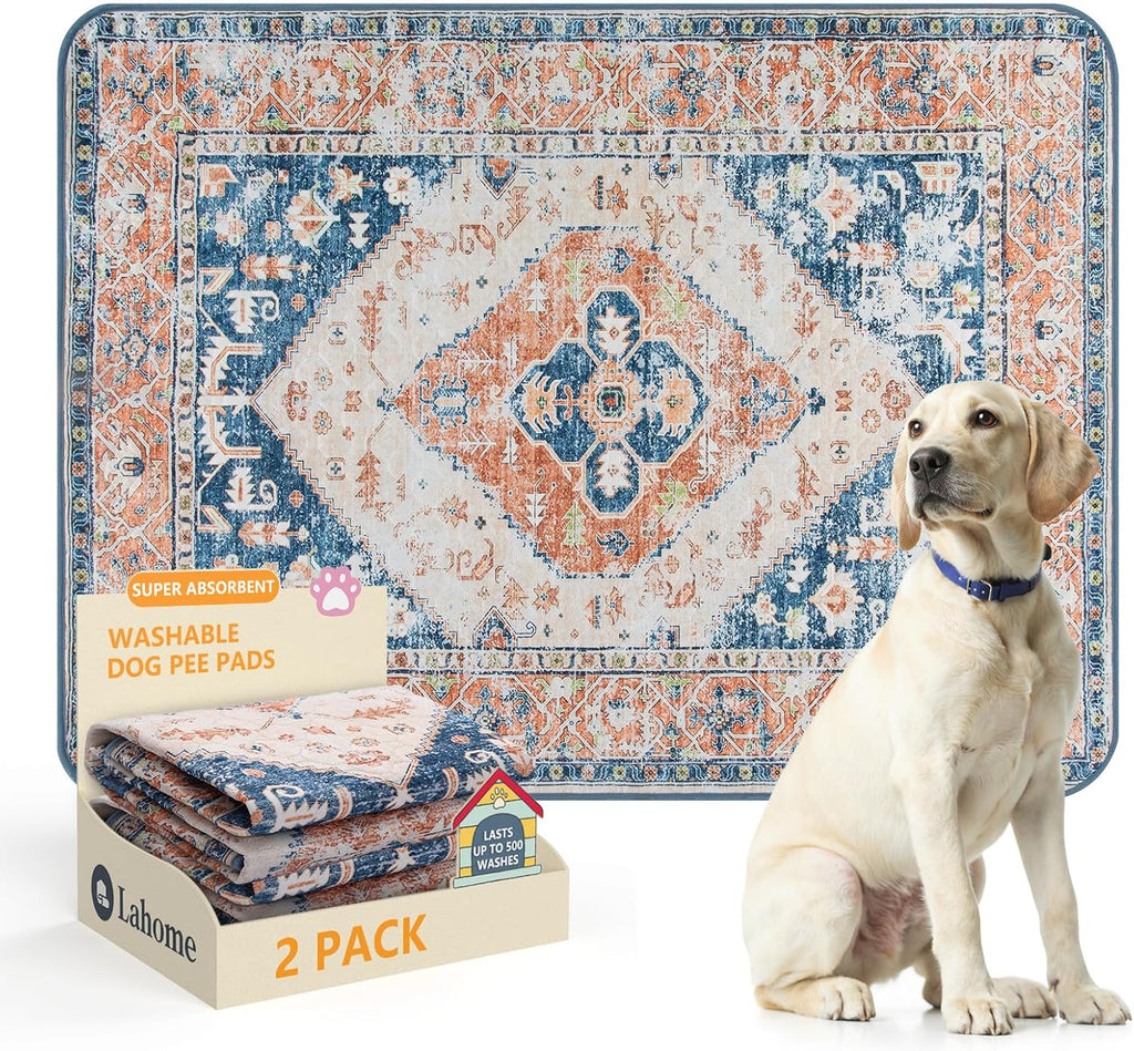 Lahome Reusable Washable Puppy Pads - 2 Pack Super Absorbent & Waterproof Dog Training Mats for Potty, Crate and Floor - Leakproof Pee Pads with Non-Slip Backing (Gray, 36"x48") - Image 11