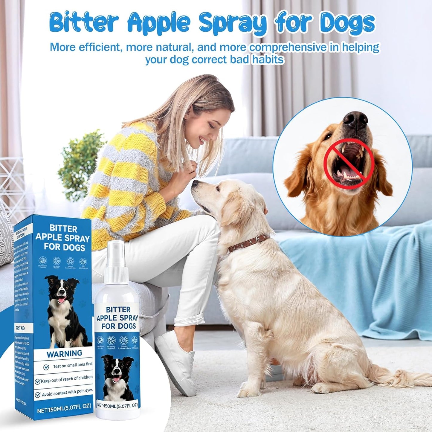 QHZ No Chew dog training spray bottle
